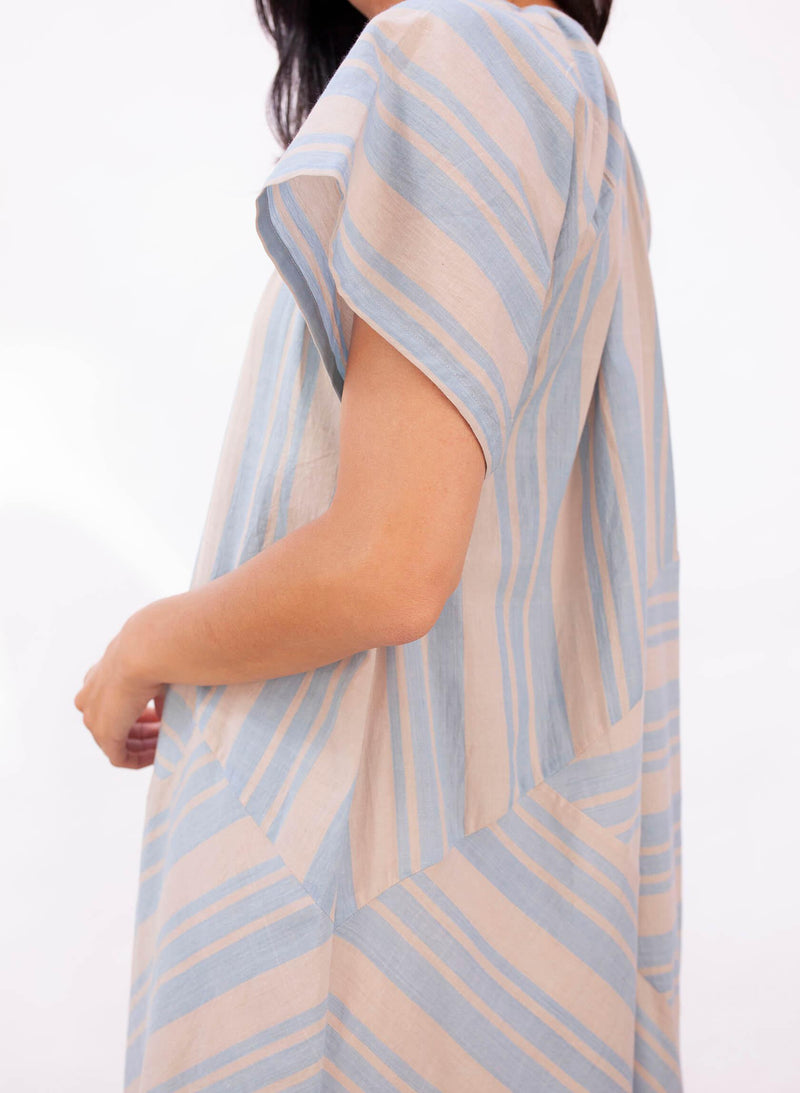 Leta Dress, cirrus stripe