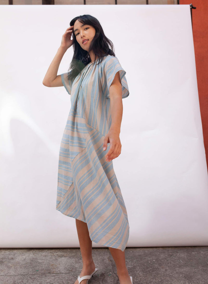 Leta Dress, cirrus stripe