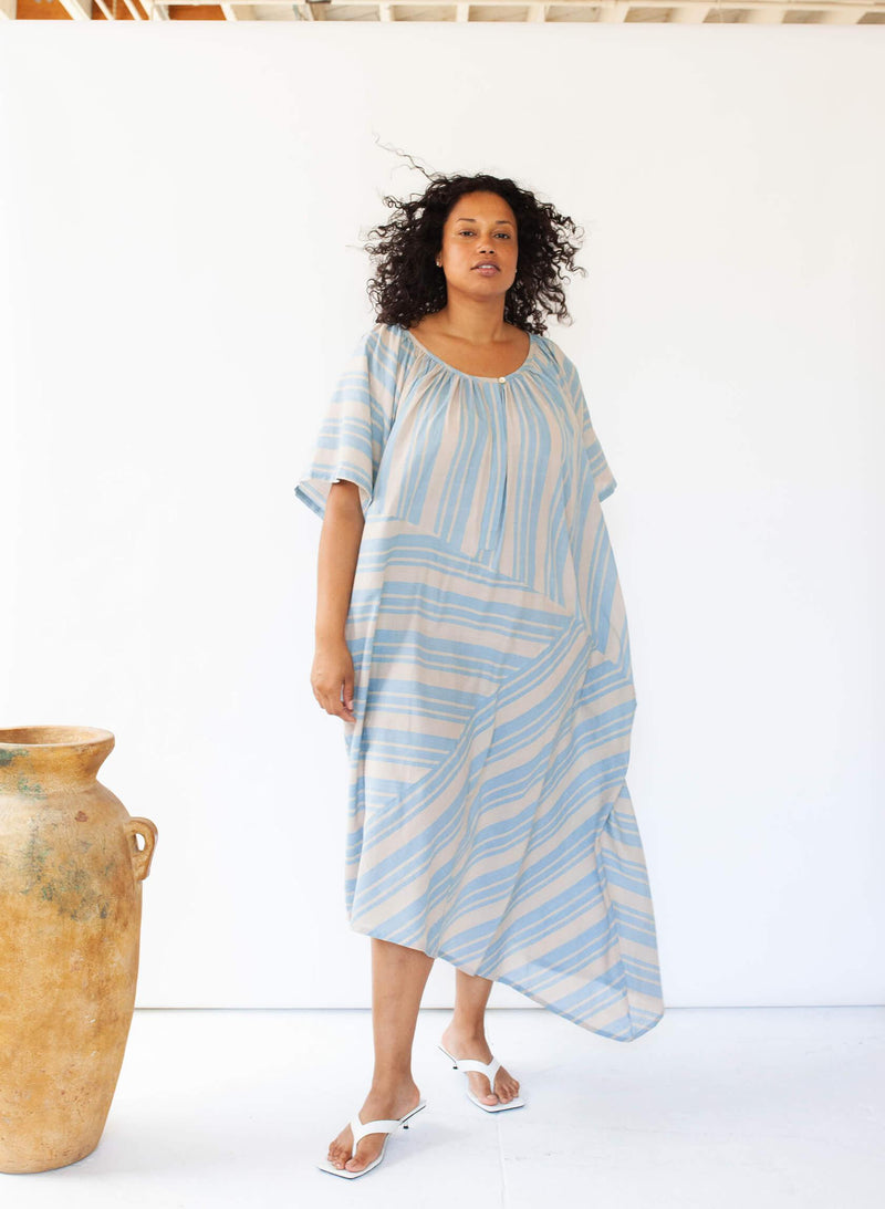 Leta Dress, cirrus stripe