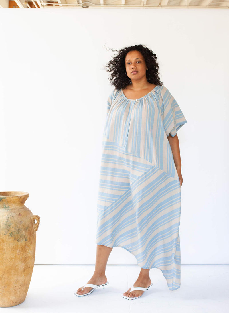 Leta Dress, cirrus stripe